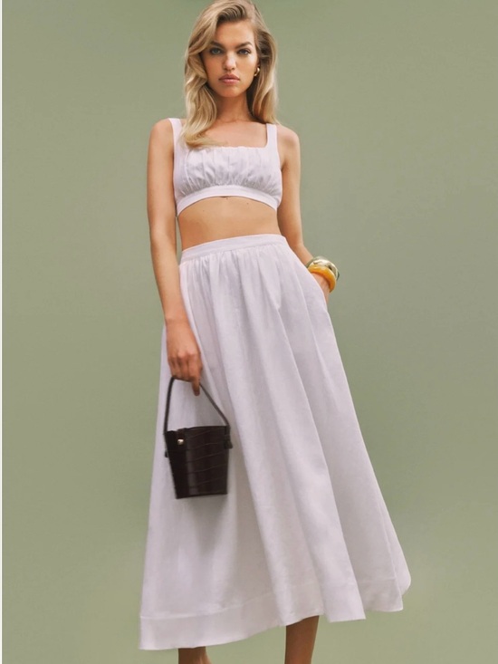 Reformation Dresses & Skirts - Reformation Shannon Linen Two Piece Ivory - Size 2